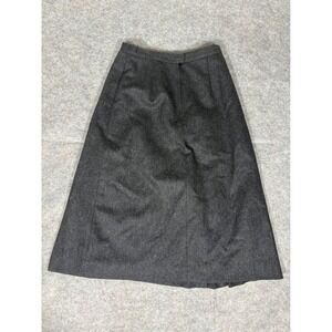 Breckenridge Women's Wool Blend Pleated Midi Skirt Size 10 Charcoal Gray